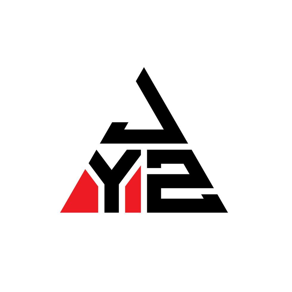 jyz triangolo lettera logo design con forma triangolare. monogramma di design del logo del triangolo jyz. modello di logo vettoriale triangolo jyz con colore rosso. logo triangolare jyz logo semplice, elegante e lussuoso.
