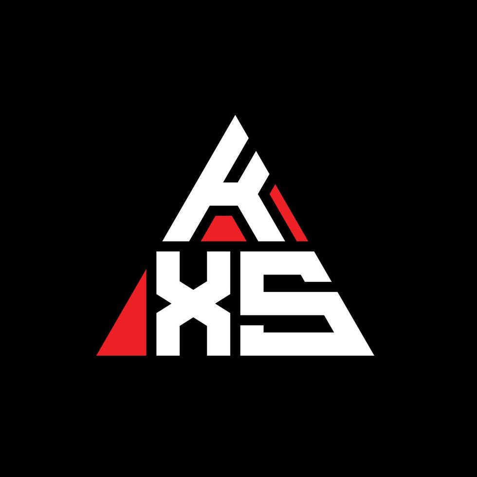 design del logo della lettera del triangolo kxs con forma triangolare. monogramma di design del logo del triangolo kxs. modello di logo vettoriale triangolo kxs con colore rosso. logo triangolare kxs logo semplice, elegante e lussuoso.