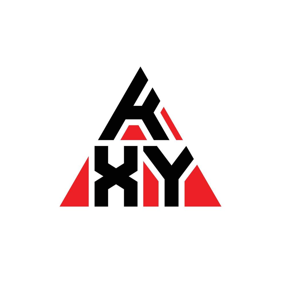 design del logo della lettera del triangolo kxy con forma triangolare. monogramma di design del logo del triangolo kxy. modello di logo vettoriale triangolo kxy con colore rosso. logo triangolare kxy logo semplice, elegante e lussuoso.