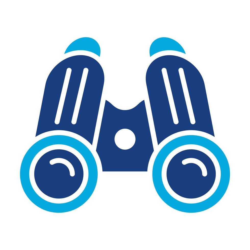 icona a due colori del glifo binoculare vettore
