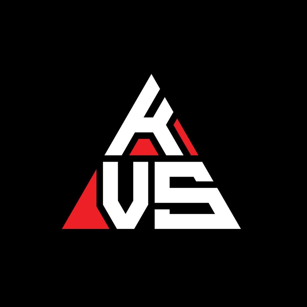 design del logo della lettera del triangolo kvs con forma triangolare. monogramma di design del logo del triangolo kvs. modello di logo vettoriale triangolo kvs con colore rosso. logo triangolare kvs logo semplice, elegante e lussuoso.