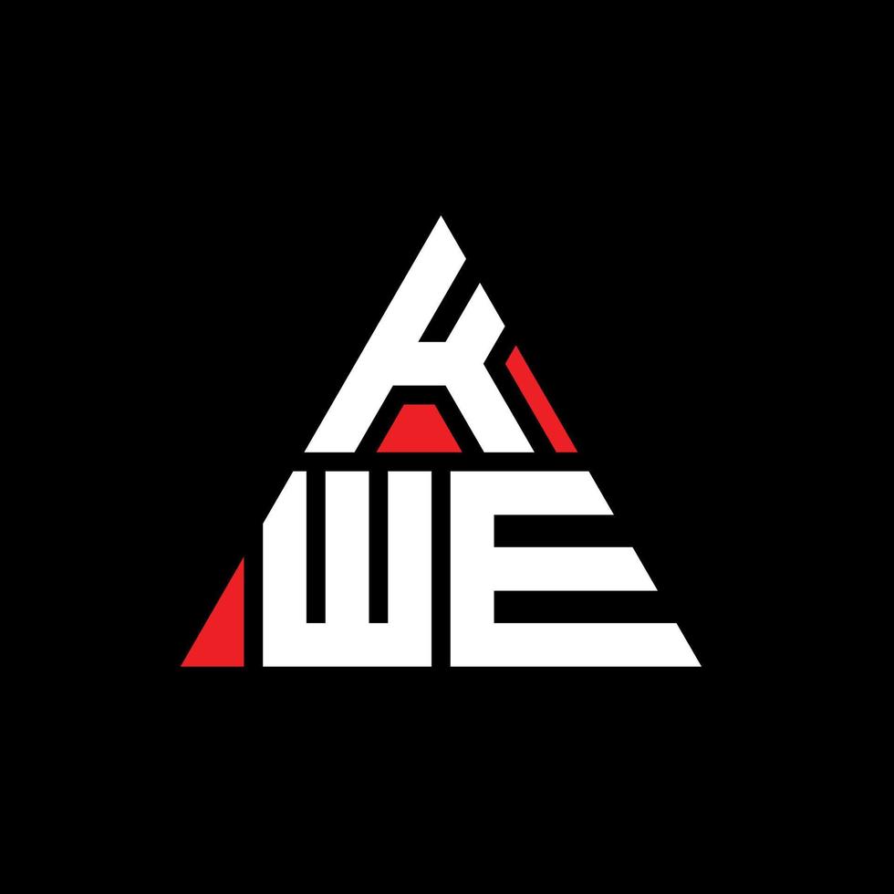 logo della lettera del triangolo kwe con forma triangolare. monogramma di design del logo del triangolo kwe. modello di logo vettoriale triangolo kwe con colore rosso. logo triangolare kwe logo semplice, elegante e lussuoso.