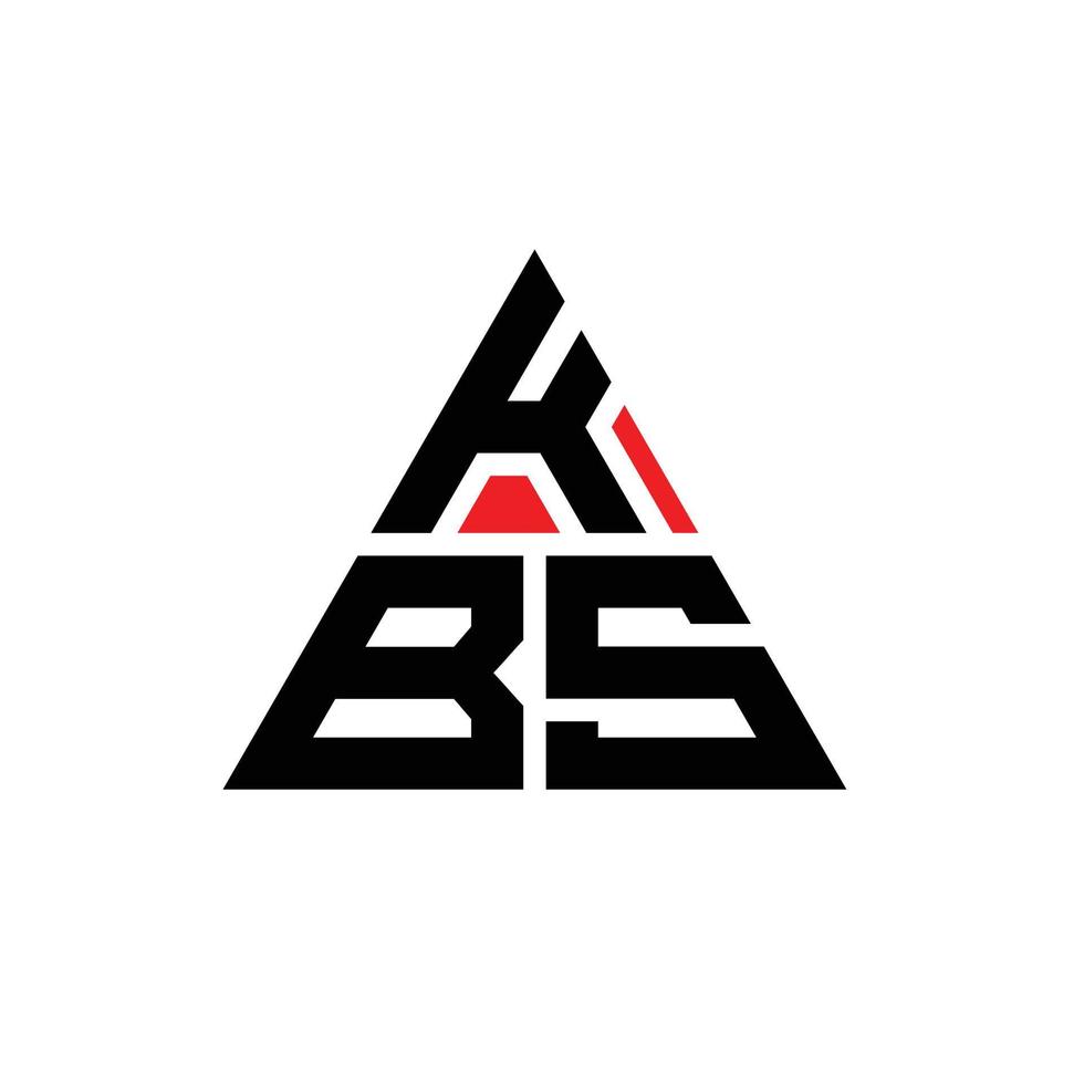 logo della lettera triangolare kbs con forma triangolare. monogramma del design del logo del triangolo kbs. modello di logo vettoriale triangolo kbs con colore rosso. logo triangolare kbs logo semplice, elegante e lussuoso.