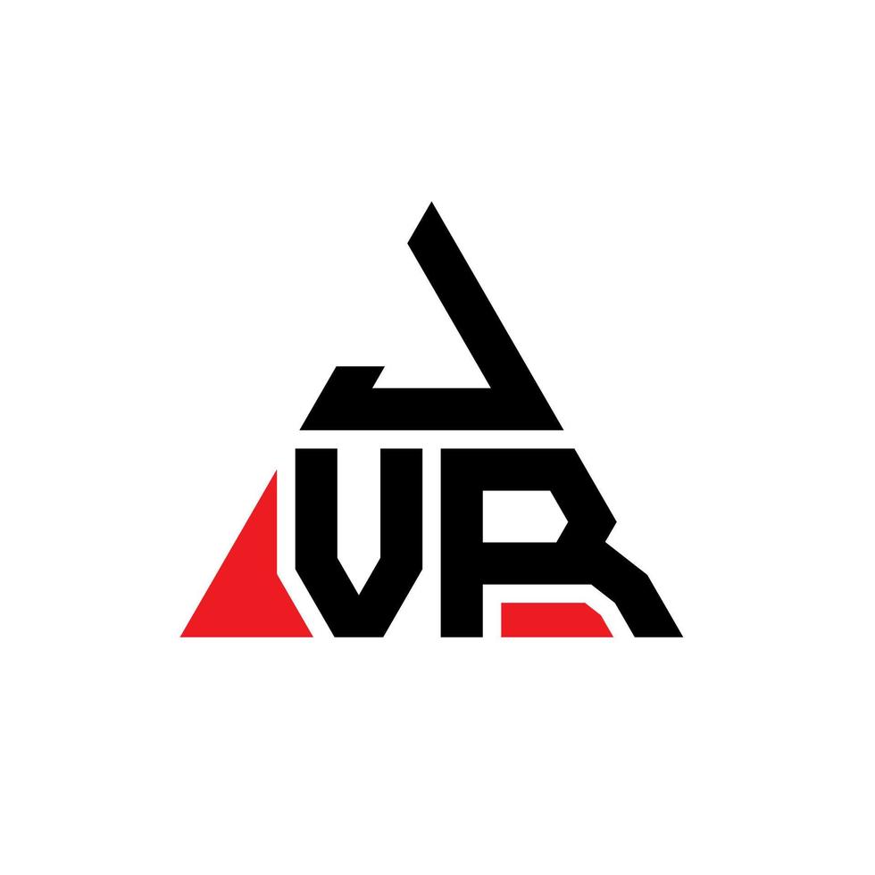 jvr triangolo logo lettera design con forma triangolare. monogramma jvr triangolo logo design. modello di logo vettoriale triangolo jvr con colore rosso. jvr logo triangolare logo semplice, elegante e lussuoso.