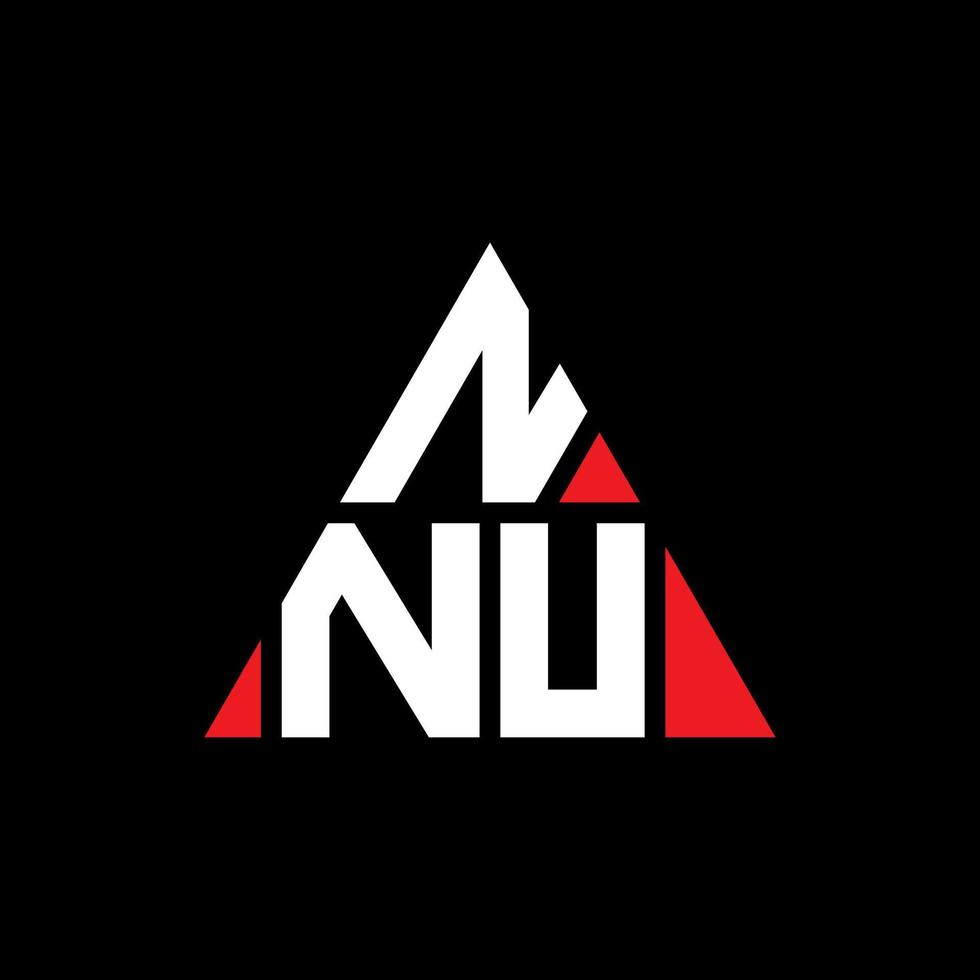 nnu triangolo lettera logo design con forma triangolare. nnu triangolo logo design monogramma. modello di logo vettoriale triangolo nnu con colore rosso. logo triangolare nnu logo semplice, elegante e lussuoso.