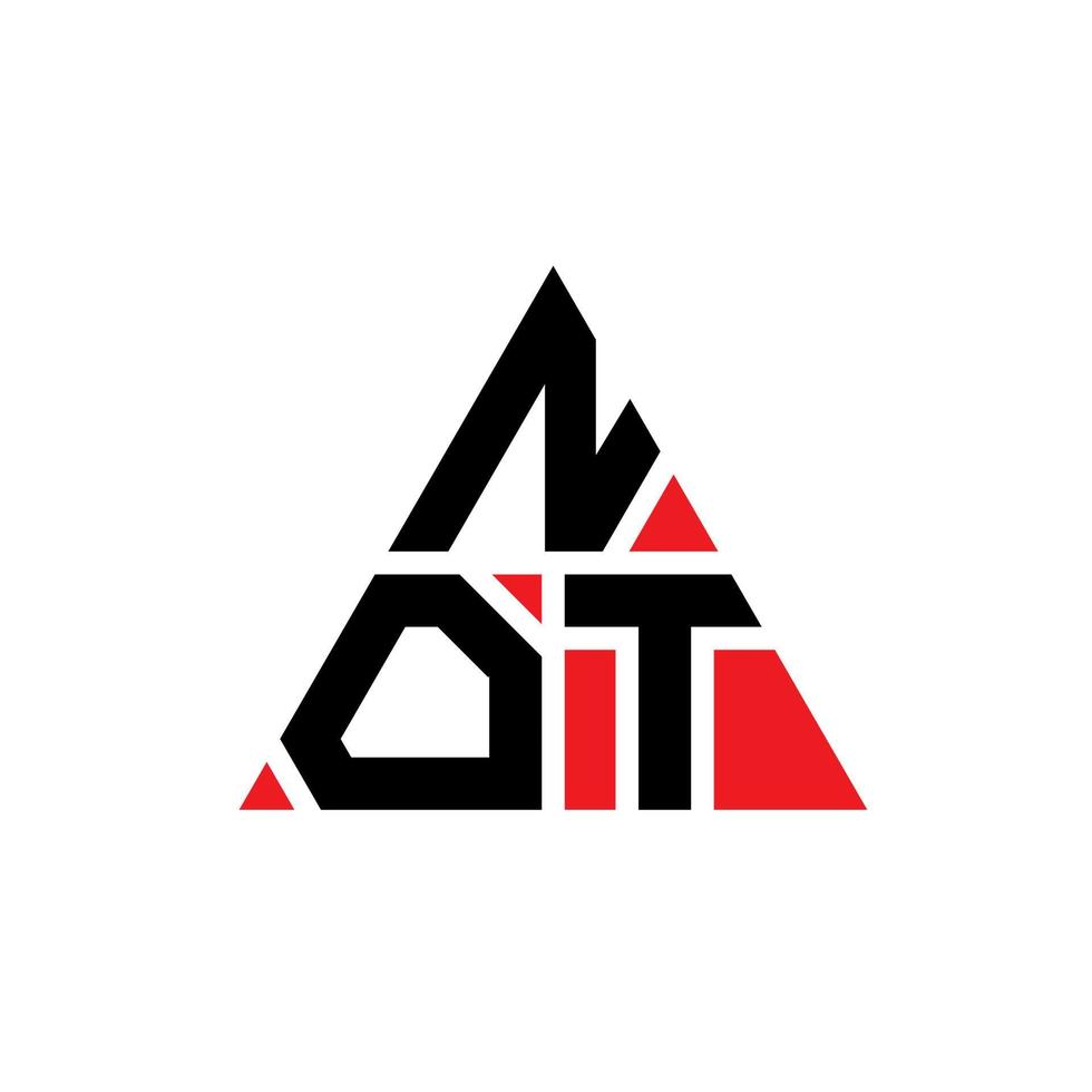 design del logo della lettera non triangolare con forma triangolare. monogramma non triangolo logo design. modello di logo vettoriale non triangolo con colore rosso. logo non triangolare logo semplice, elegante e lussuoso.