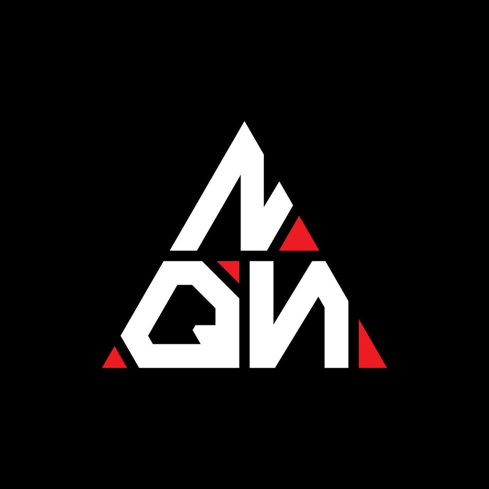 design del logo della lettera triangolare nqn con forma triangolare. monogramma di design del logo del triangolo nqn. modello di logo vettoriale triangolo nqn con colore rosso. logo triangolare nqn logo semplice, elegante e lussuoso.