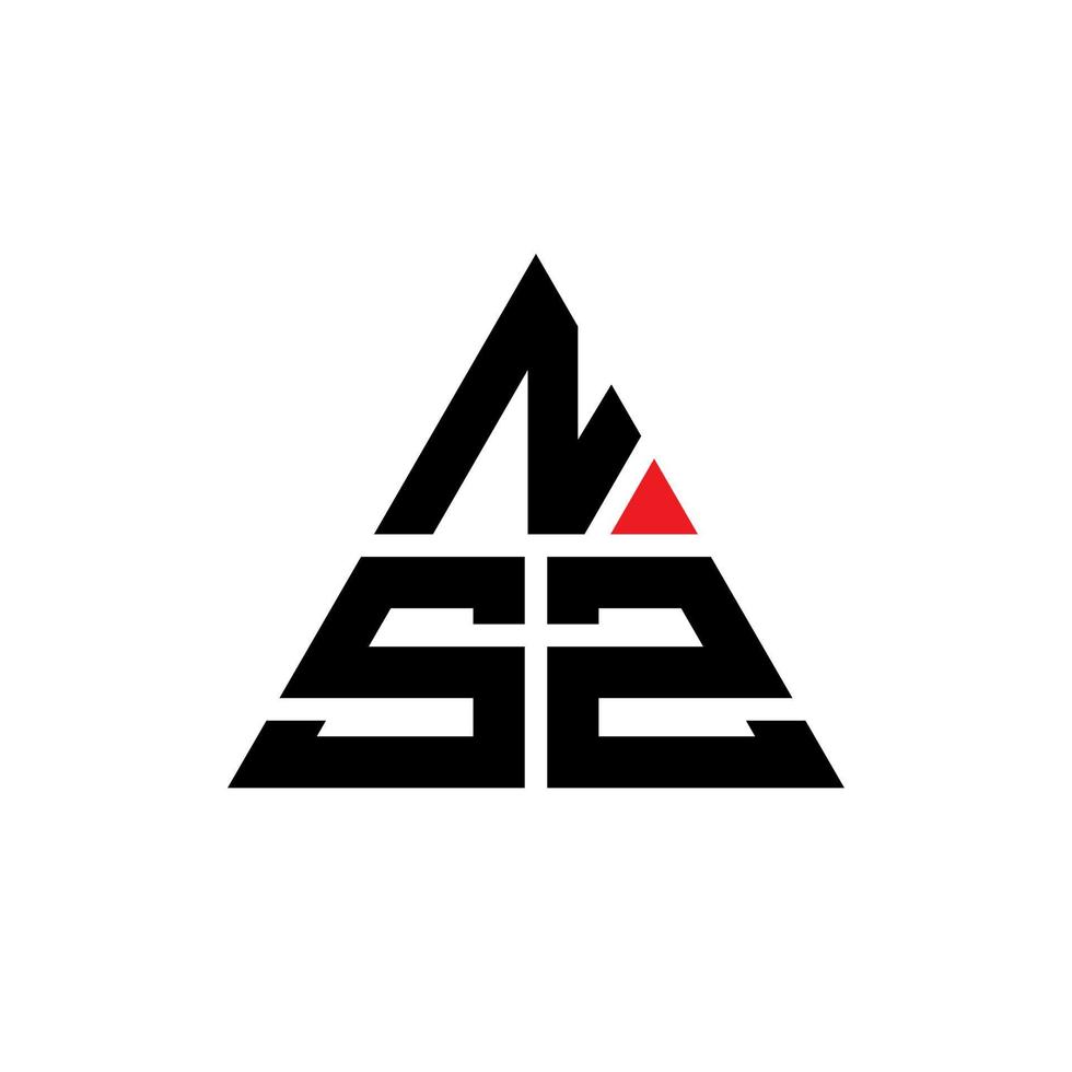 nsz triangolo lettera logo design con forma triangolare. monogramma di design del logo del triangolo nsz. modello di logo vettoriale triangolo nsz con colore rosso. logo triangolare nsz logo semplice, elegante e lussuoso.