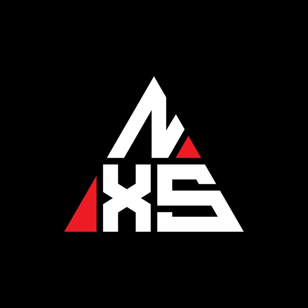 design del logo della lettera del triangolo nxs con forma triangolare. monogramma di design del logo del triangolo nxs. modello di logo vettoriale triangolo nxs con colore rosso. logo triangolare nxs logo semplice, elegante e lussuoso.