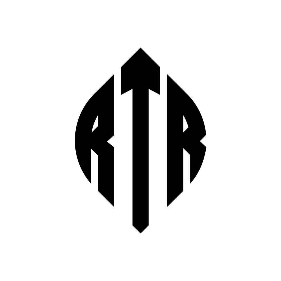 rtr circle letter logo design con forma circolare ed ellittica. rtr lettere ellittiche con stile tipografico. le tre iniziali formano un logo circolare. rtr cerchio emblema astratto monogramma lettera marchio vettore. vettore