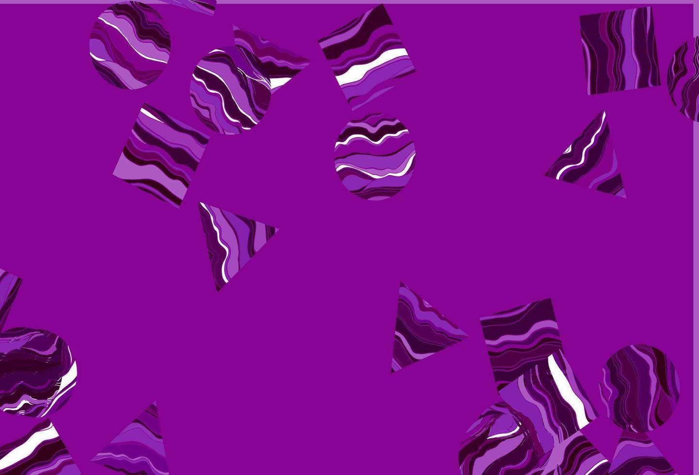 modello vettoriale viola chiaro con cristalli, cerchi, quadrati.