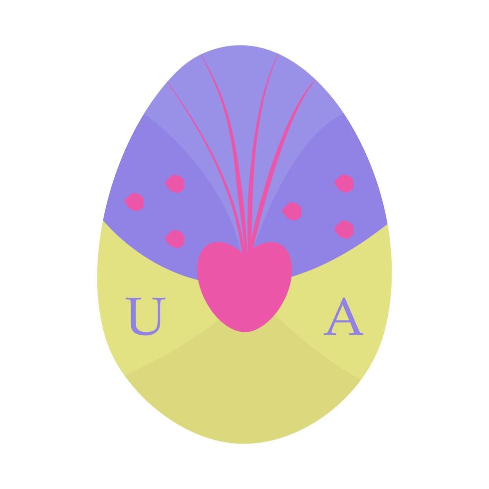 uovo di Pasqua patriottico ucraino vettore