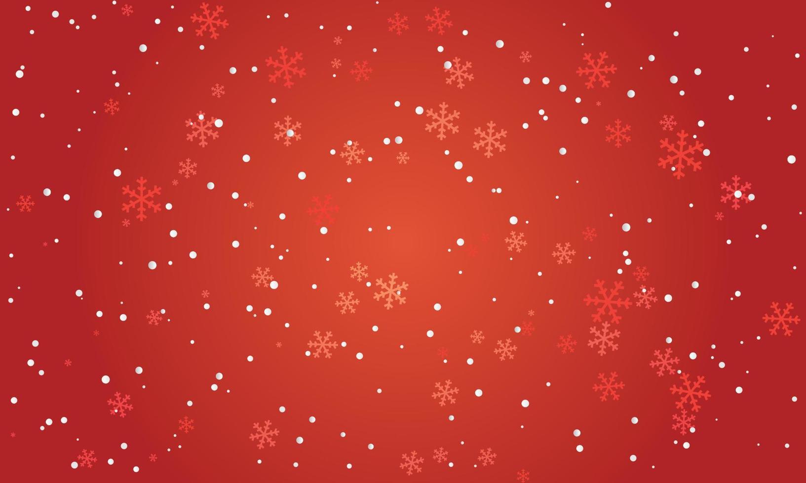 sfondo rosso fiocco di neve di neve. natale inverno nevoso design. fiocchi di neve bianchi che cadono, paesaggio astratto. effetto freddo. natura magica fantasia nevicata texture decorazione. illustrazione vettoriale