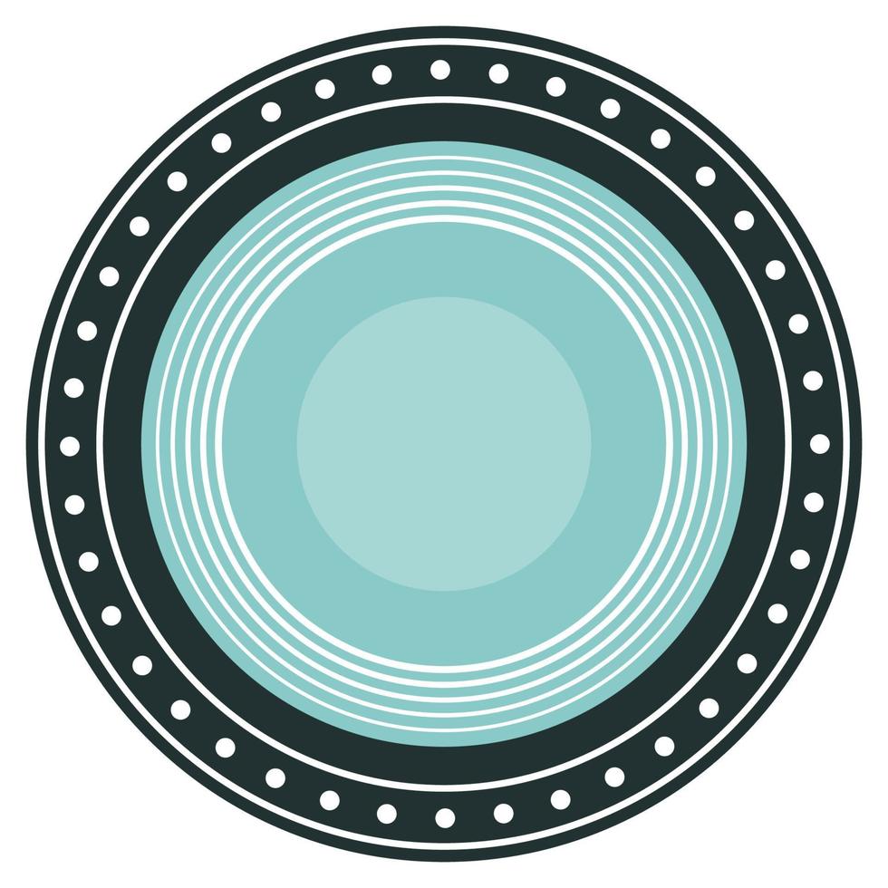 simbolo grafico del logo del cerchio rotondo. modello rotondo astratto di forma minimalista per stampa t-shirt, decorazione carta da parati, logo. vettore
