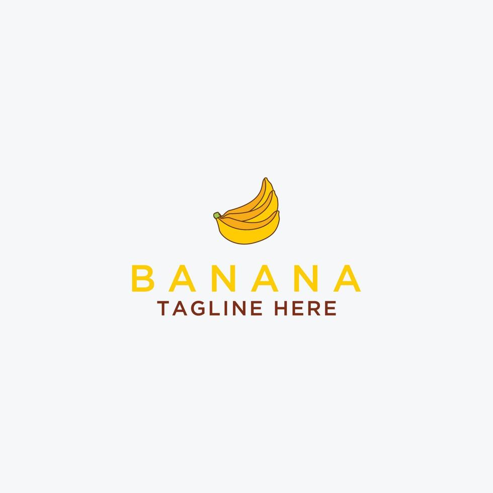 modello logo banana salute alimentare design vettore