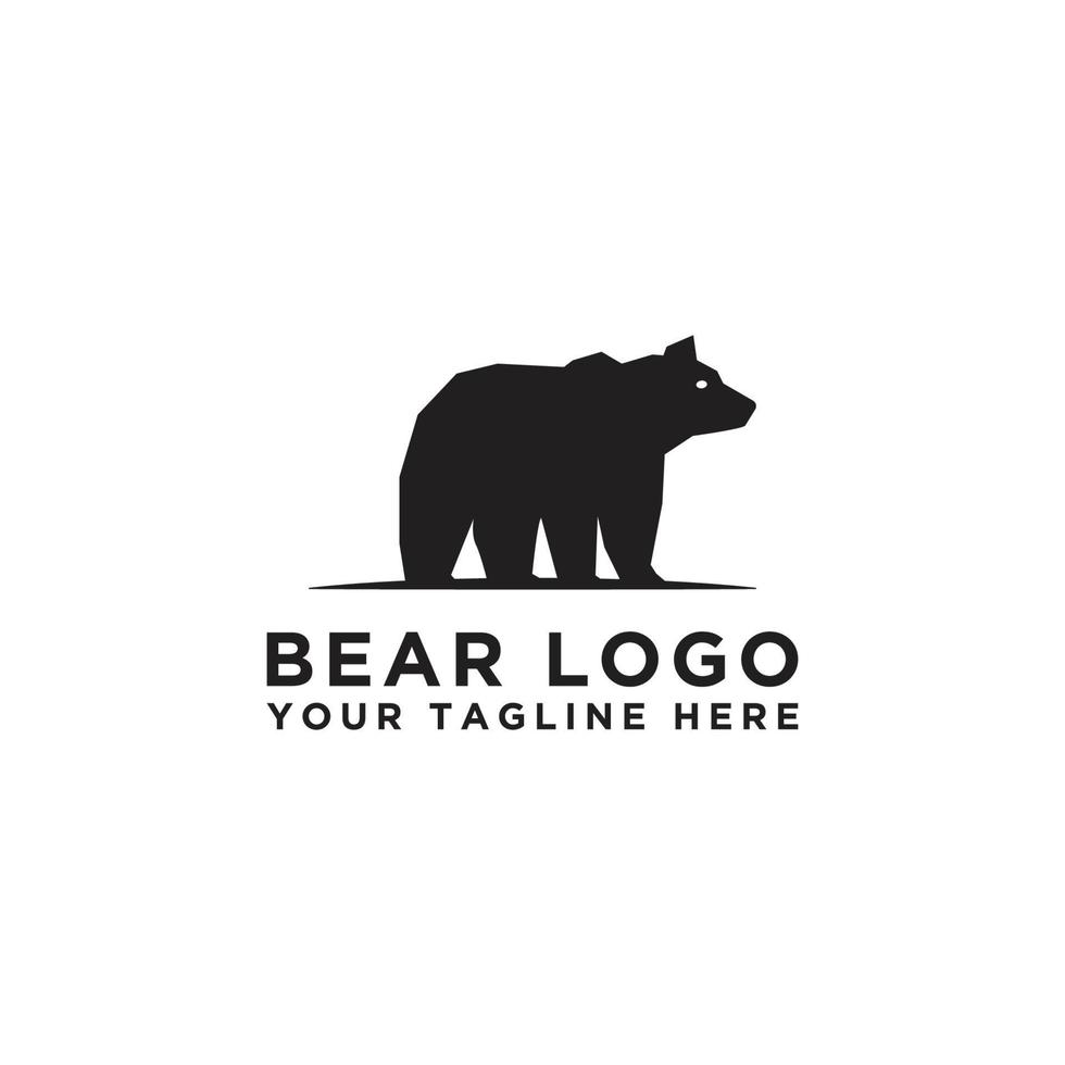 logo icona design orso logo modello vettoriale. - vettore