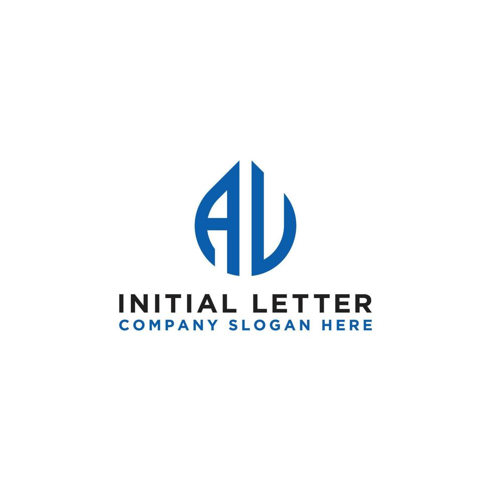 design ispiratore del logo aziendale dalle lettere iniziali dell'icona del logo av. -vettori vettore