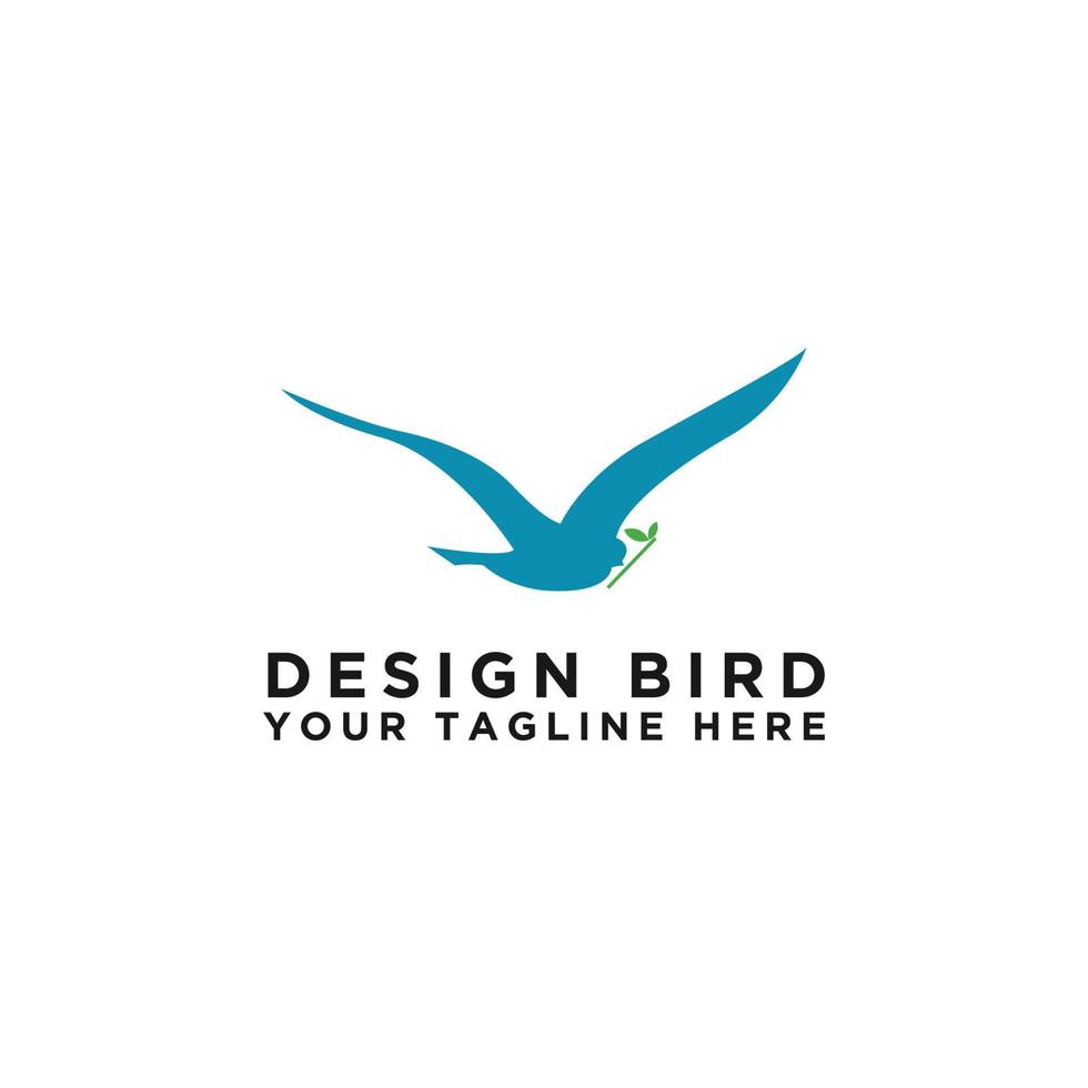 modello di icona dell'uccello di progettazione di logo di vettore