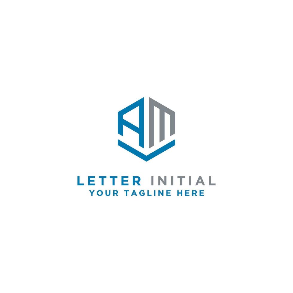 lettera am iniziale icona monogramma.- vettore ispirazione logo design - vettore