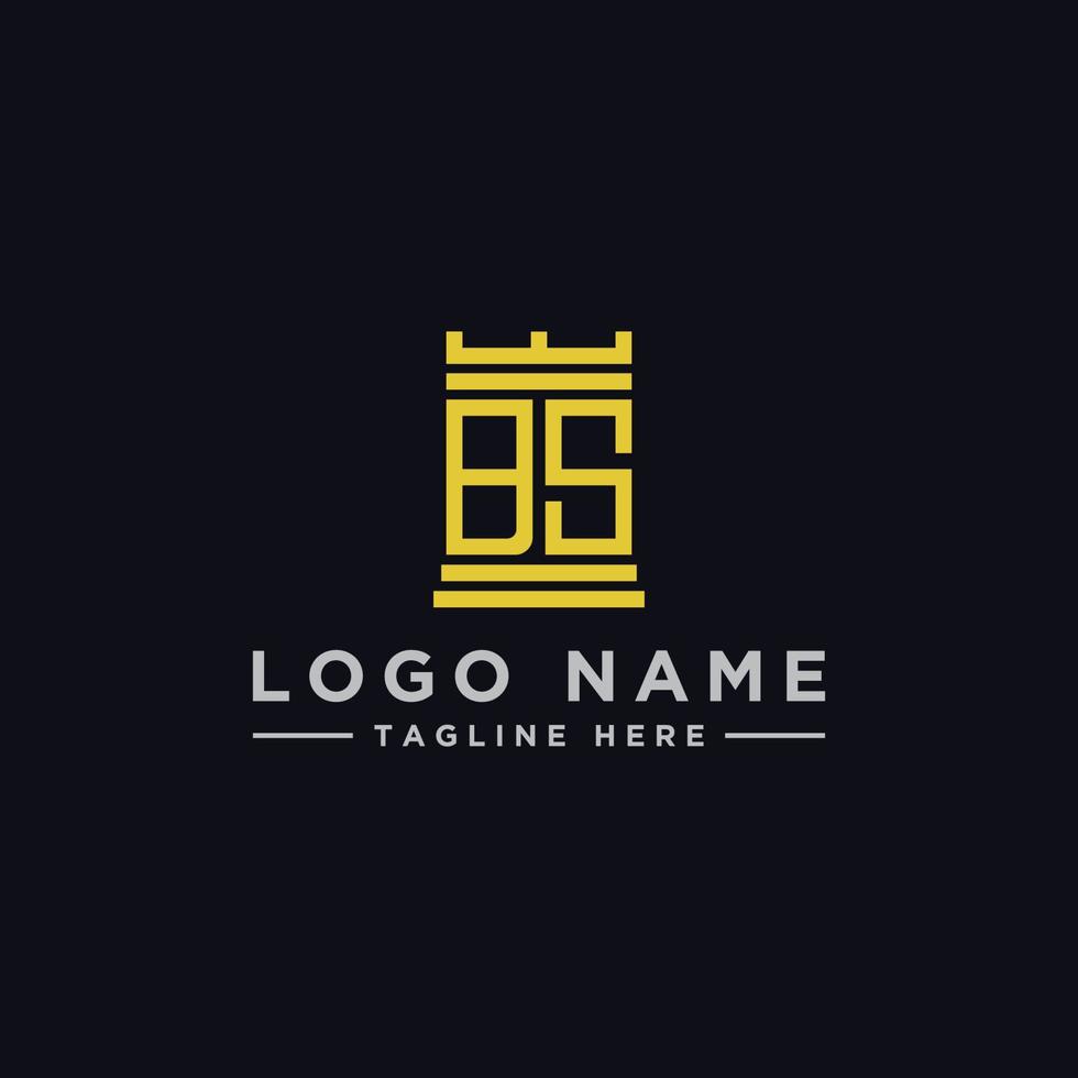 ispirazione per il design del logo per le aziende dalle lettere iniziali dell'icona del logo bs. -vettore vettore
