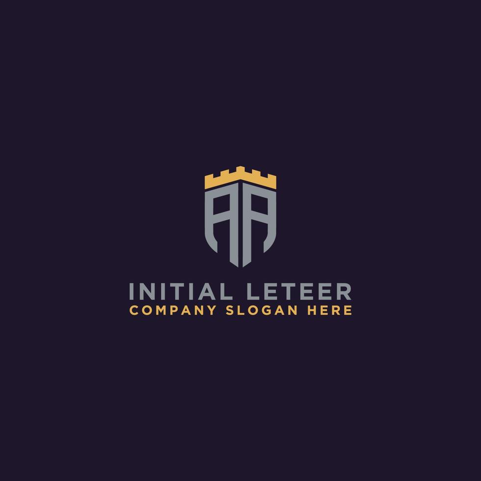 aa lettera iniziale icona logo design monogramma ispirazione. - vettore