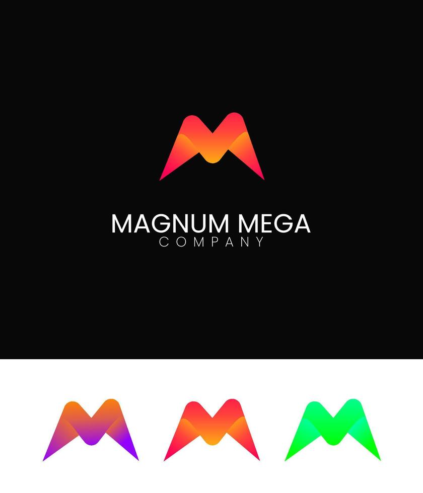 logo della lettera m, design del logo m, modello di progettazione del logo aziendale vettore