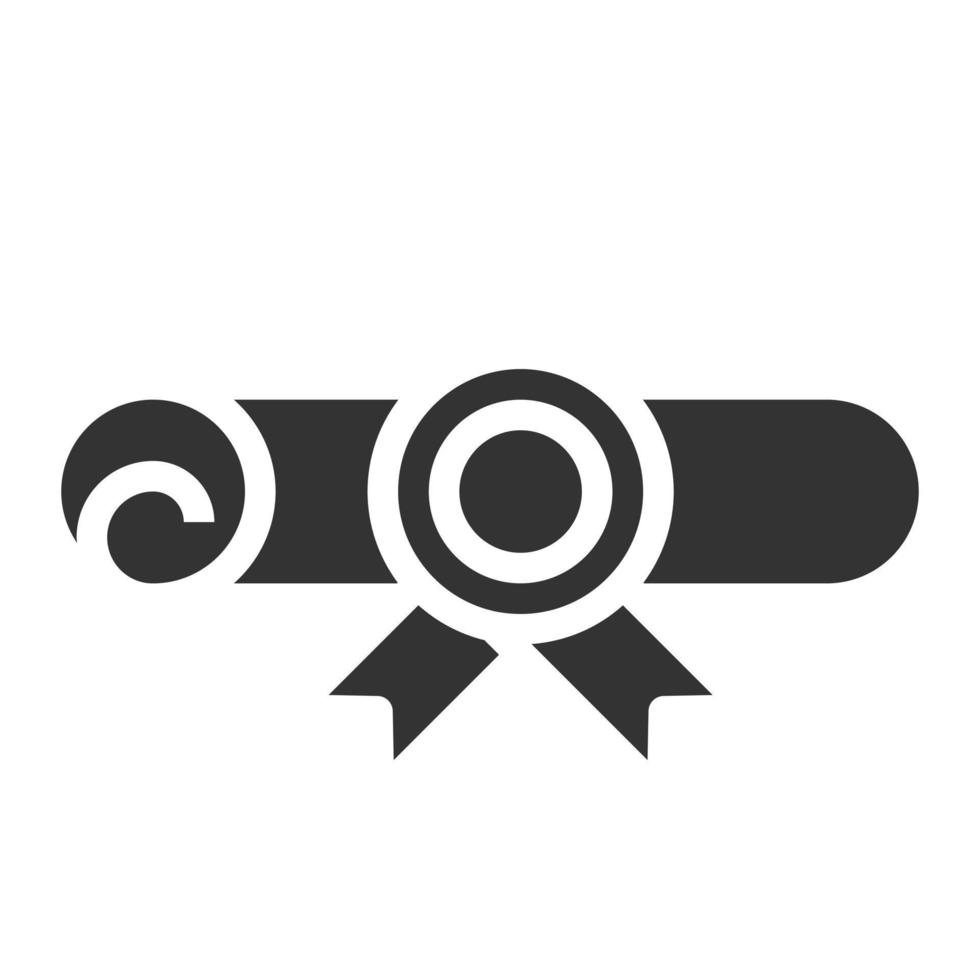 illustrazione vettoriale di certificazione icona solida