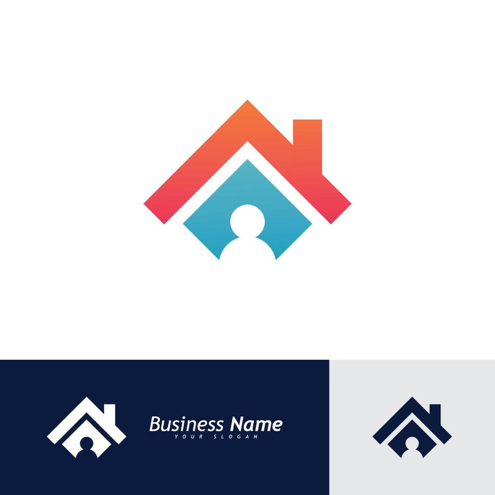 modello vettoriale del logo della casa, immobiliare creativo e modello di logo dell'icona della costruzione di case