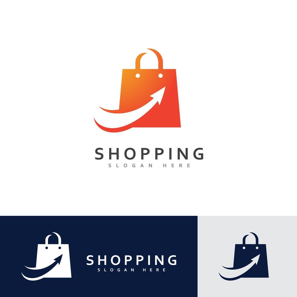 vettore del logo del negozio online, modello di progettazione del logo del negozio, illustrazione, logo moderno e iconico semplice