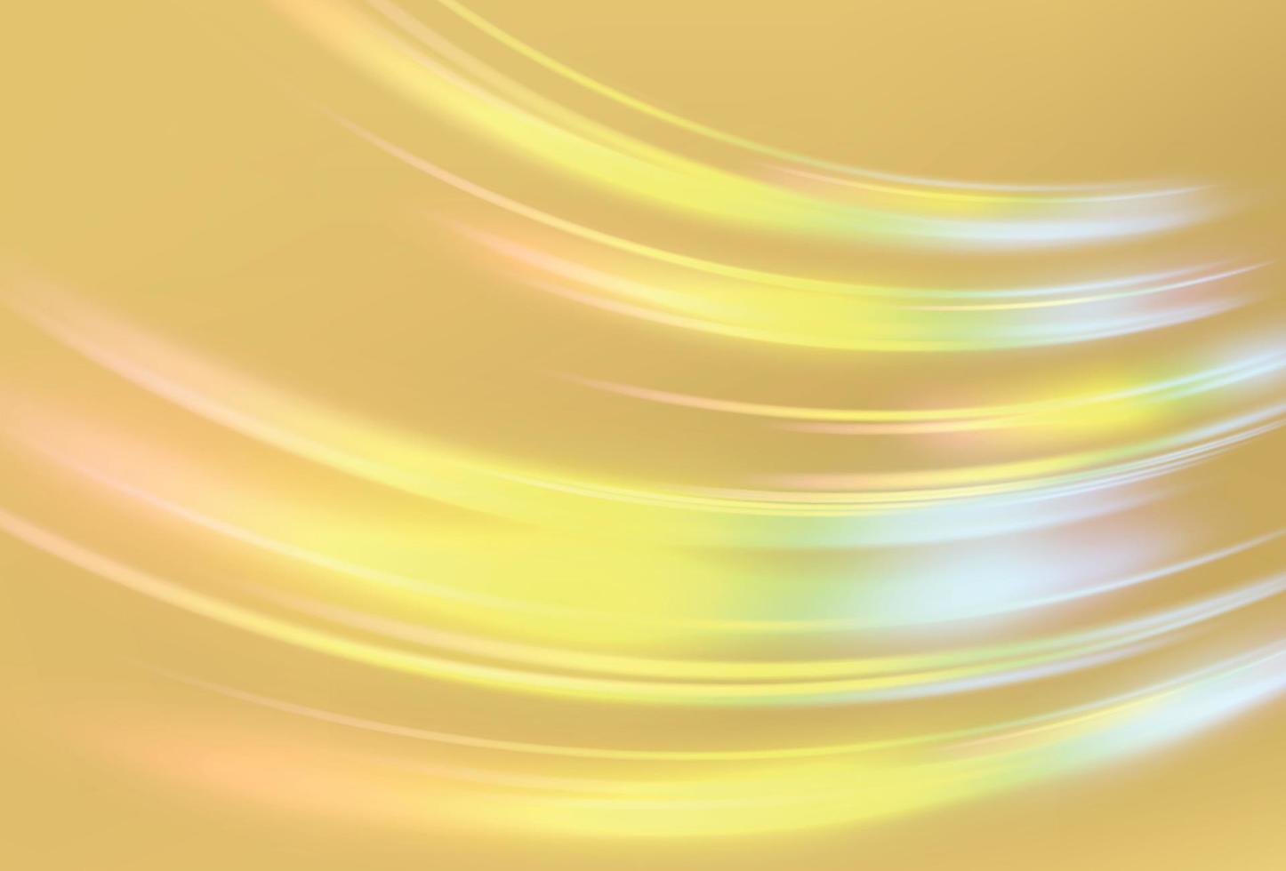 struttura del prisma d'oro. arcobaleno su sfondo dorato. vettore