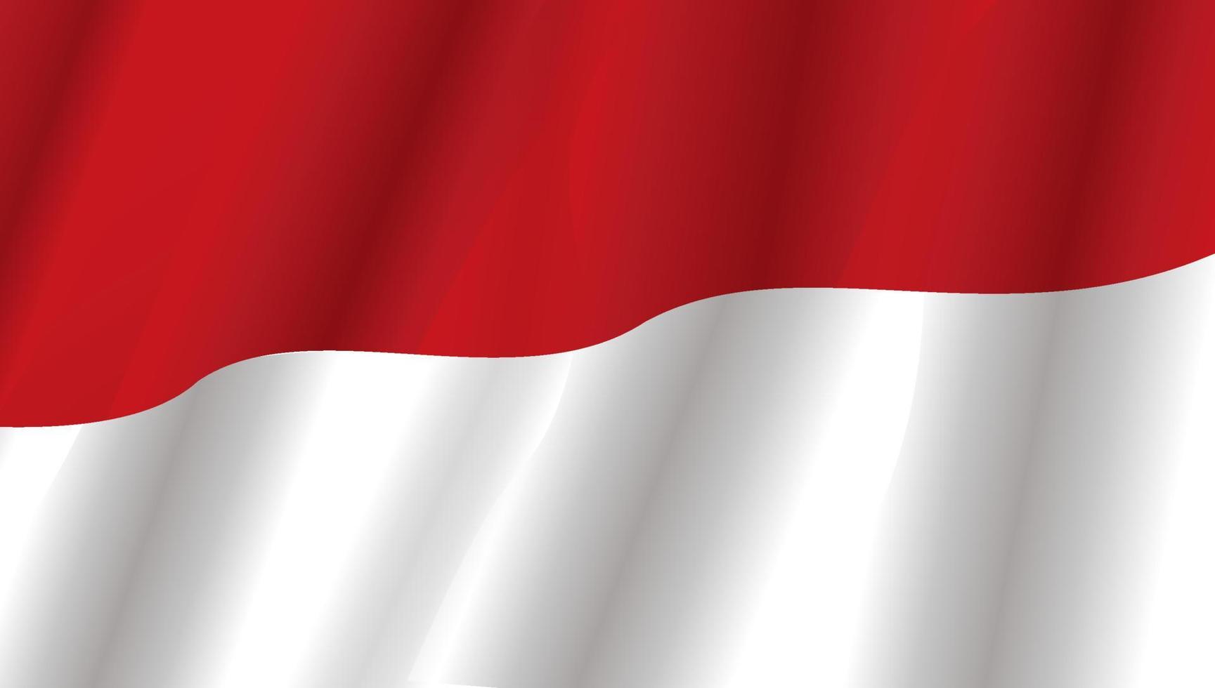 disegno vettoriale modello bandiera rossa e bianca indonesiana