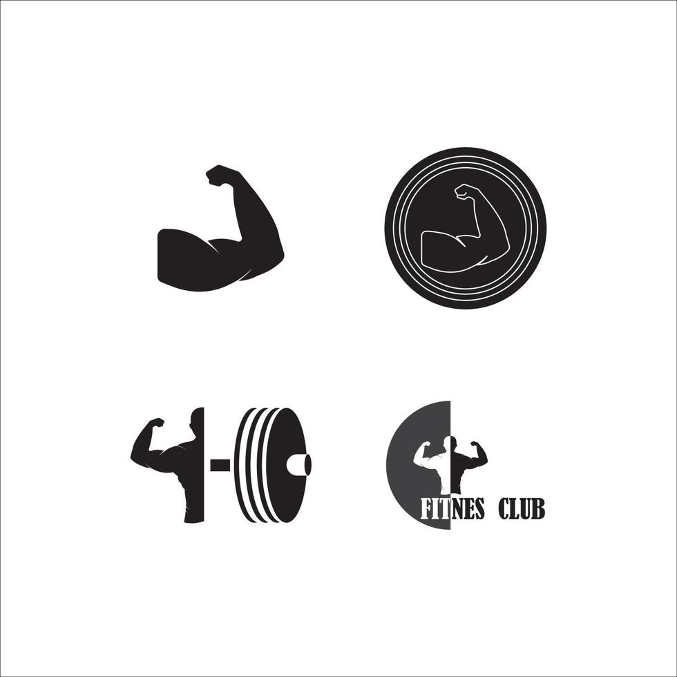 modello di progettazione di illustrazione vettoriale logo fitness.