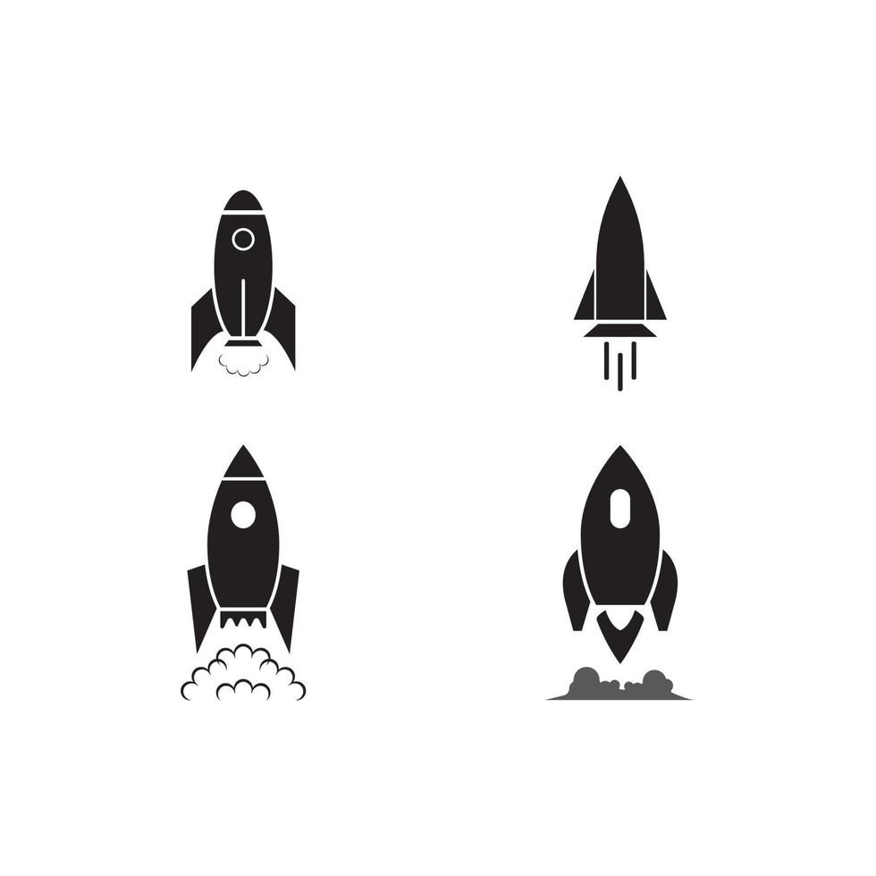 modello di progettazione dell'illustrazione di vettore dell'icona del razzo