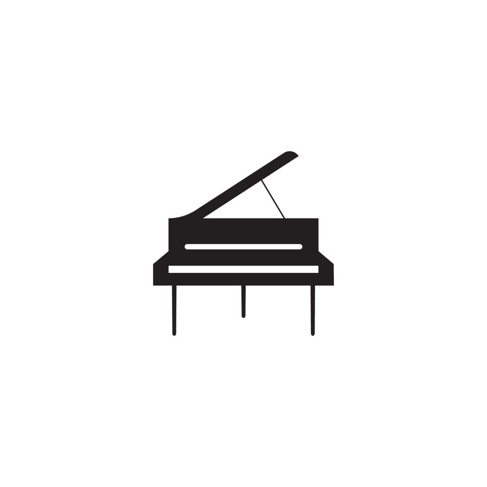 modello di logo di illustrazione vettoriale icona pianoforte.