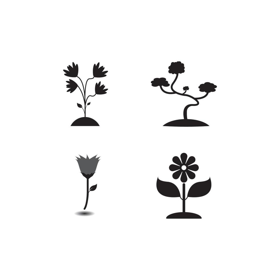 modello di progettazione dell'illustrazione di vettore dell'icona della pianta.