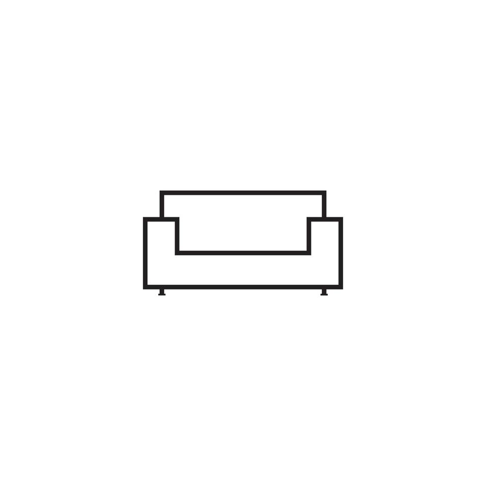 modello di progettazione dell'illustrazione di vettore dell'icona del sofà.