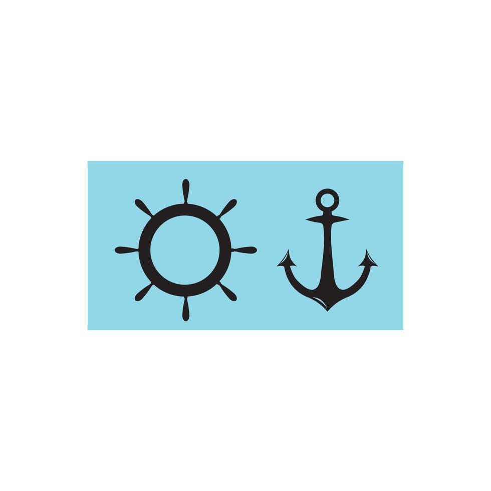 modello di progettazione dell'illustrazione vettoriale dell'icona di ancoraggio