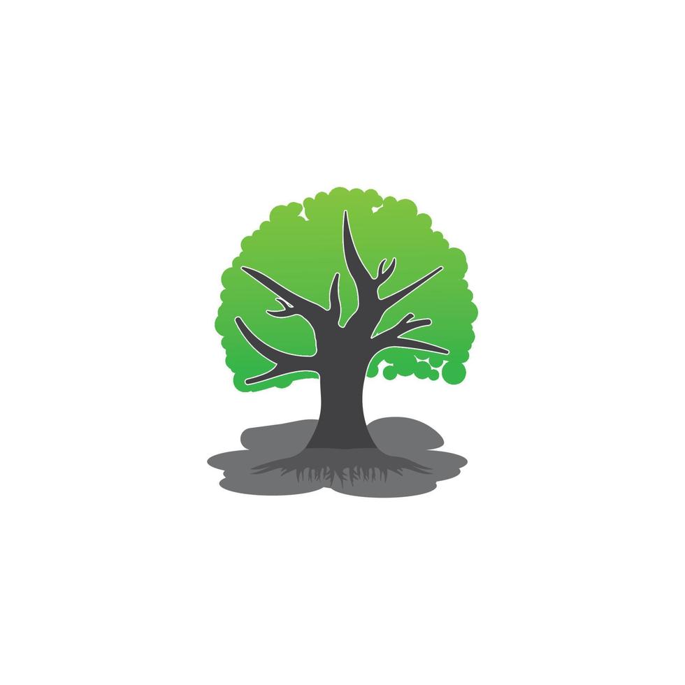 modello di progettazione dell'illustrazione di vettore del logo dell'albero.