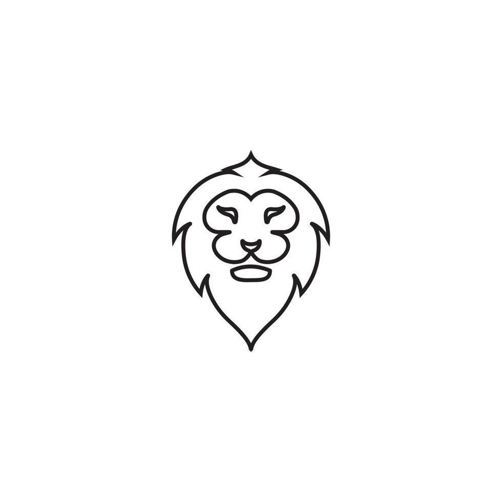 modello di progettazione dell'illustrazione di vettore del logo del leone