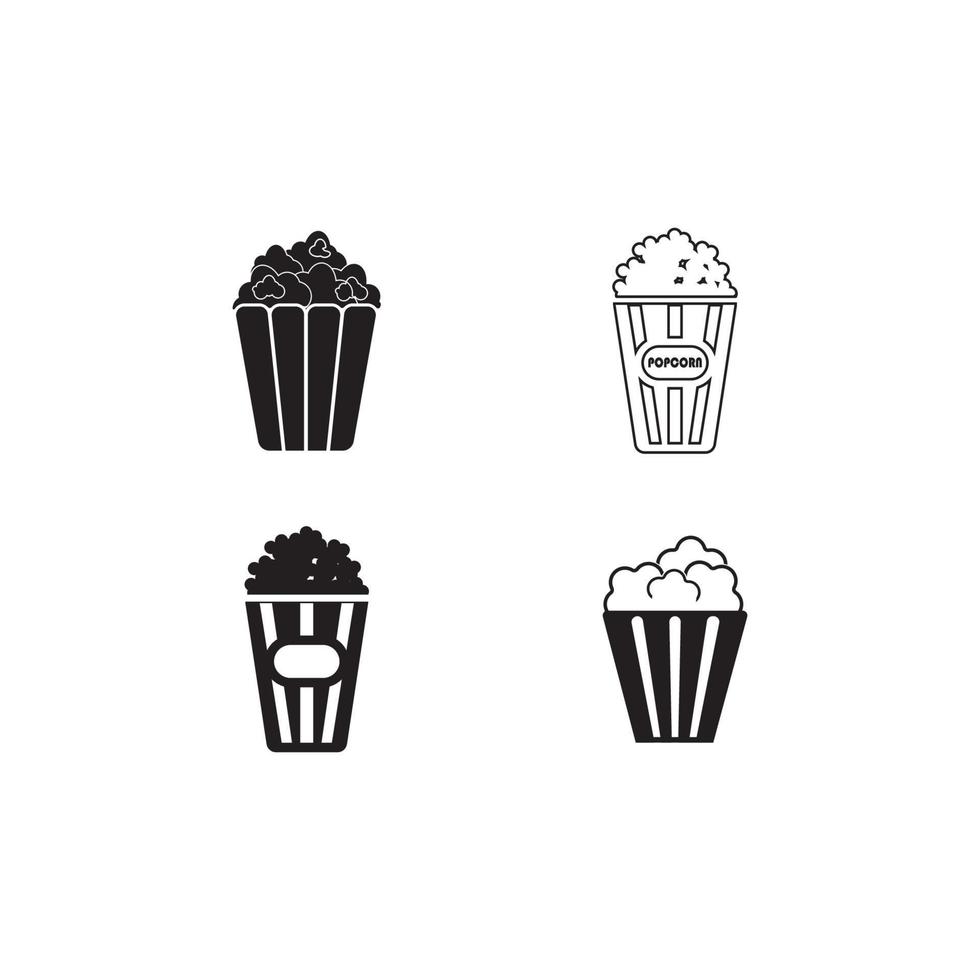 modello di progettazione illustrazione vettoriale icona popcorn.