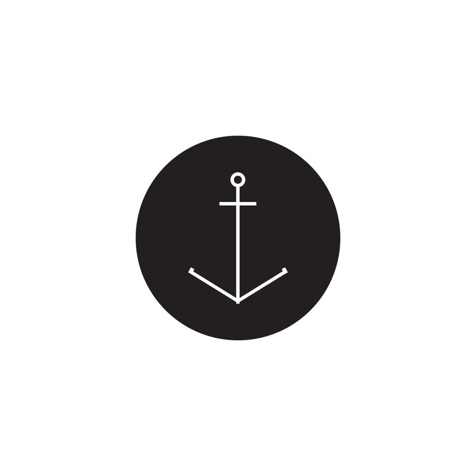 modello di progettazione dell'illustrazione vettoriale dell'icona di ancoraggio