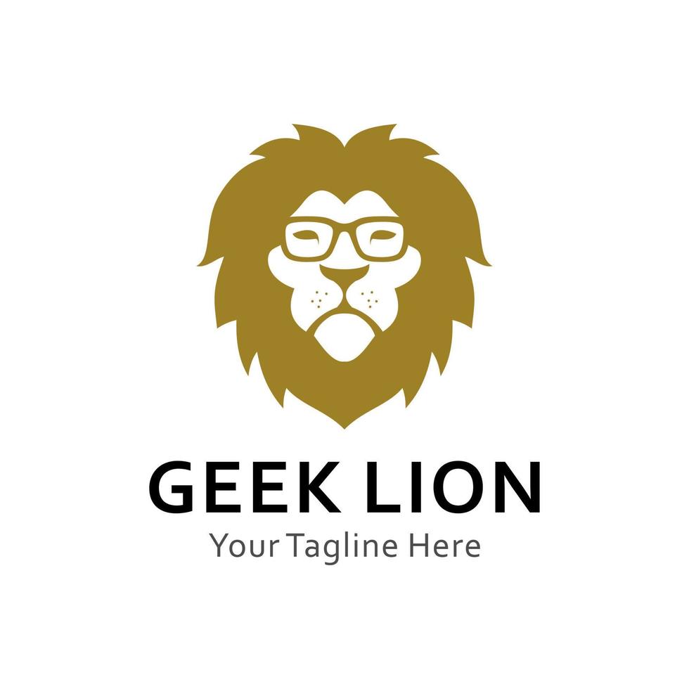 logo leone geek vettore
