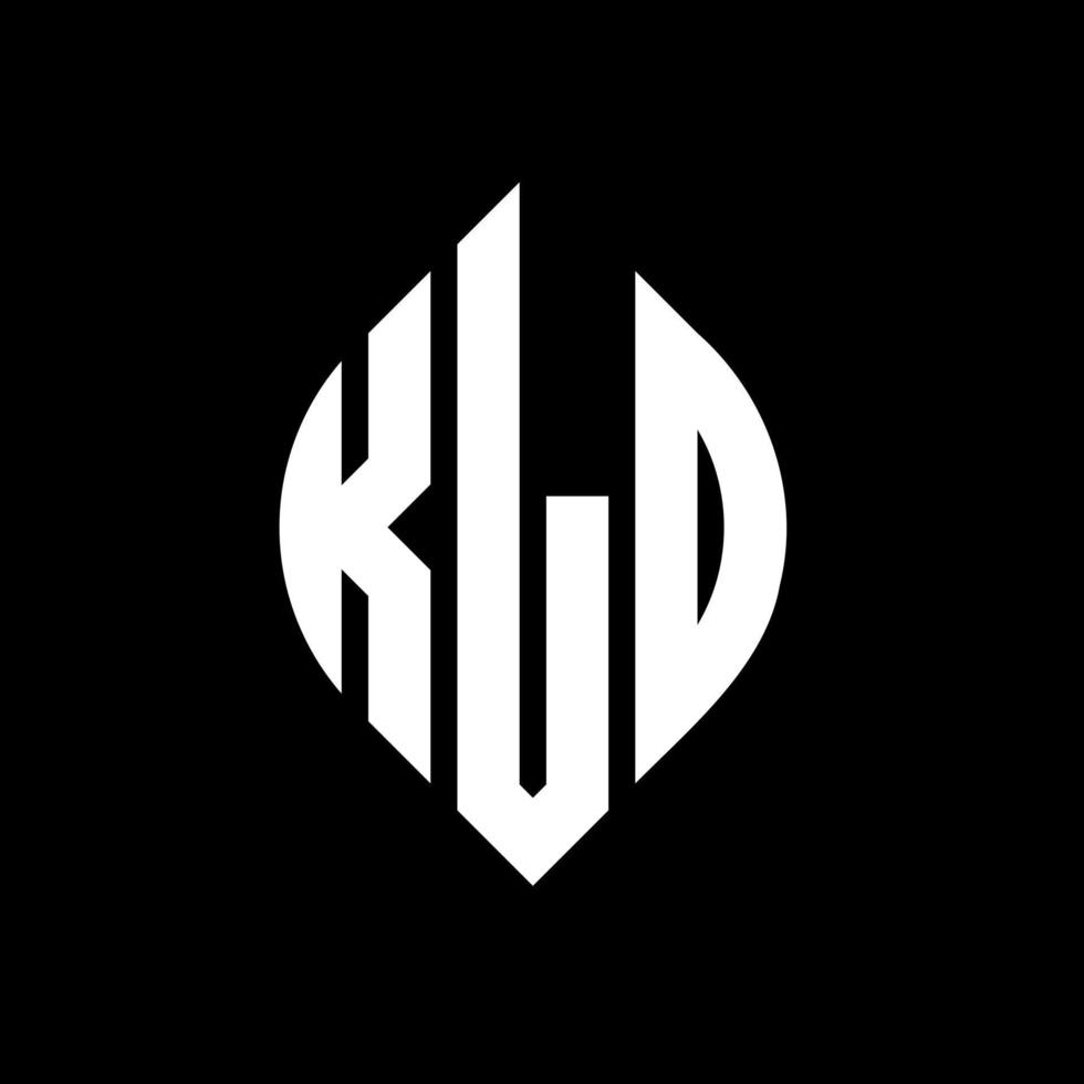 kld circle letter logo design con forma circolare ed ellittica. kld lettere ellittiche con stile tipografico. le tre iniziali formano un logo circolare. kld cerchio emblema astratto monogramma lettera marchio vettore. vettore