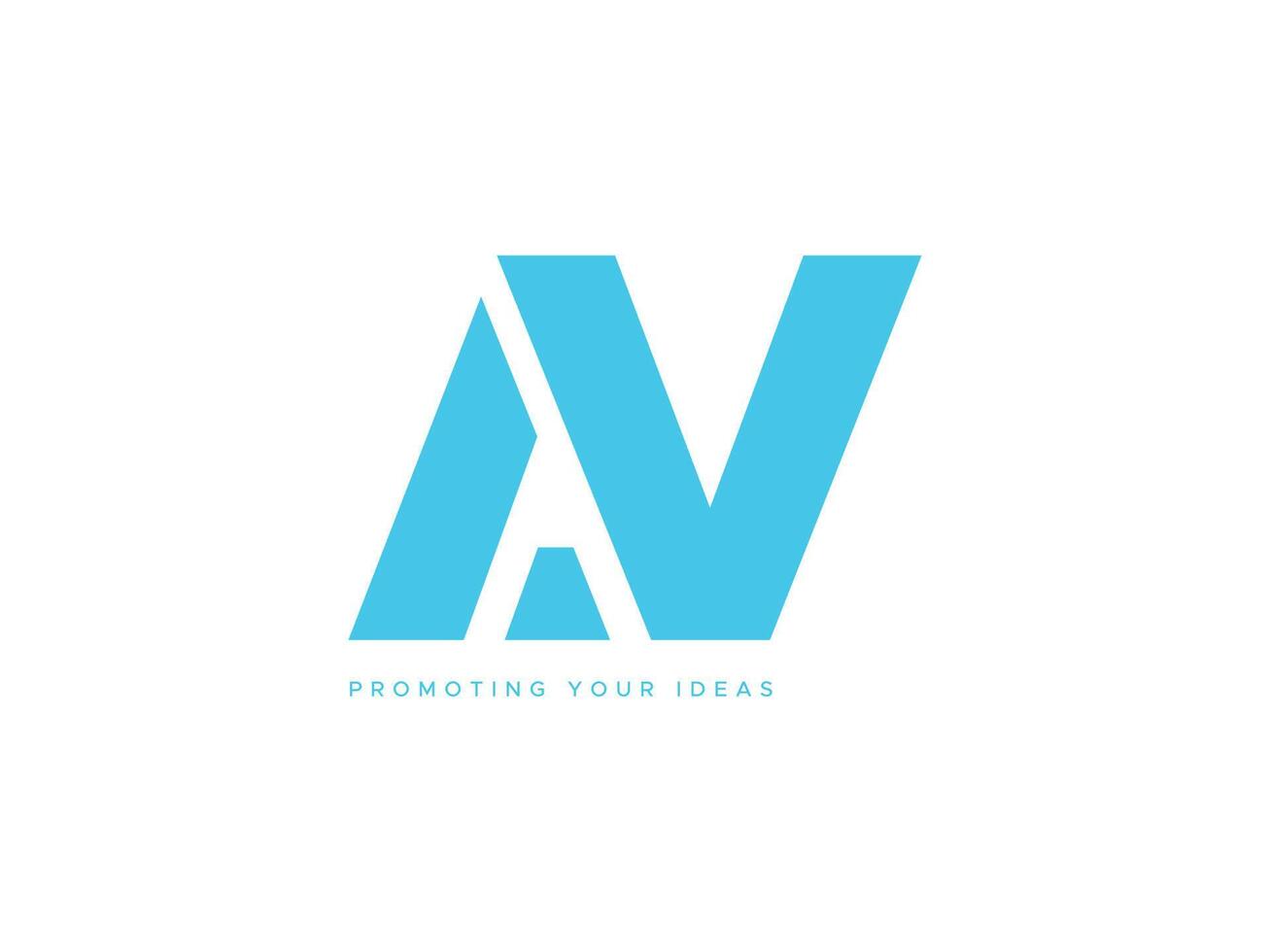 lettera anv logo design vettore