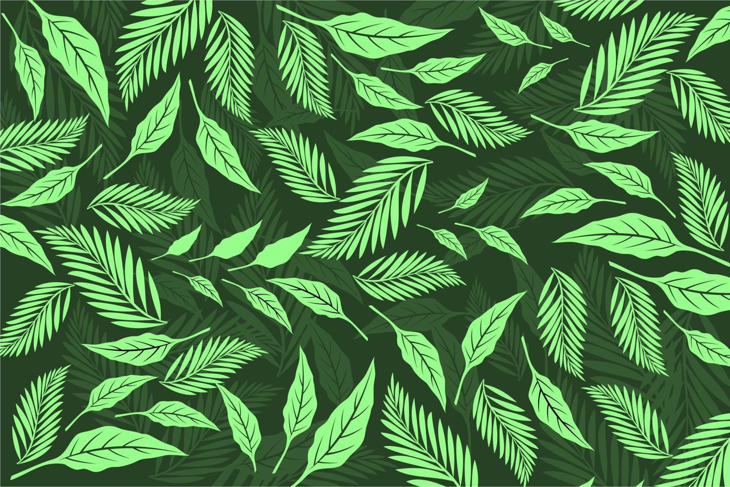 sfondo floreale con foglie verdi vettore