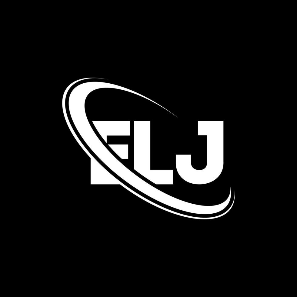 logo elj. elj lettera. design del logo della lettera elj. iniziali elj logo collegate con cerchio e logo monogramma maiuscolo. tipografia elj per il marchio tecnologico, commerciale e immobiliare. vettore