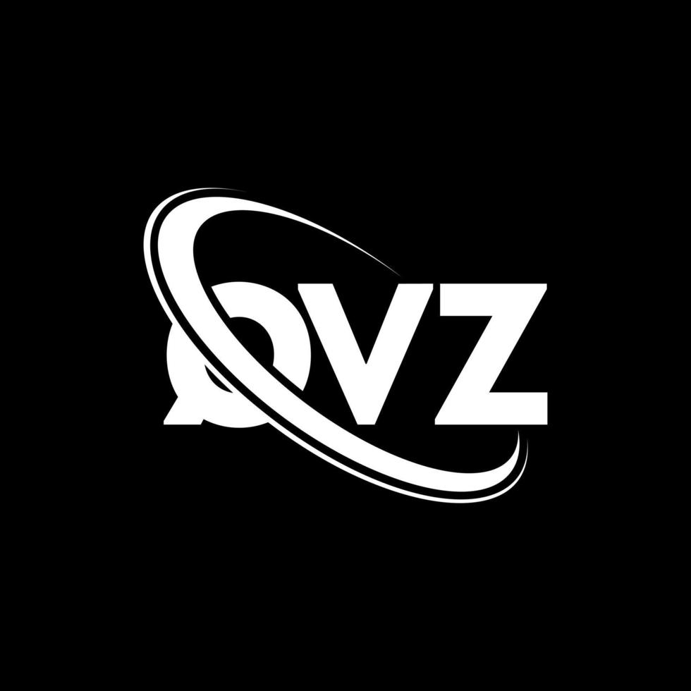 logo qvz. lettera qvz. design del logo della lettera qvz. iniziali qvz logo collegate con cerchio e logo monogramma maiuscolo. tipografia qvz per il marchio tecnologico, commerciale e immobiliare. vettore