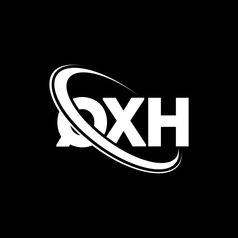 qxh logo. qxh lettera. qxh lettera logo design. iniziali qxh logo collegate con cerchio e logo monogramma maiuscolo. tipografia qxh per marchio tecnologico, commerciale e immobiliare. vettore