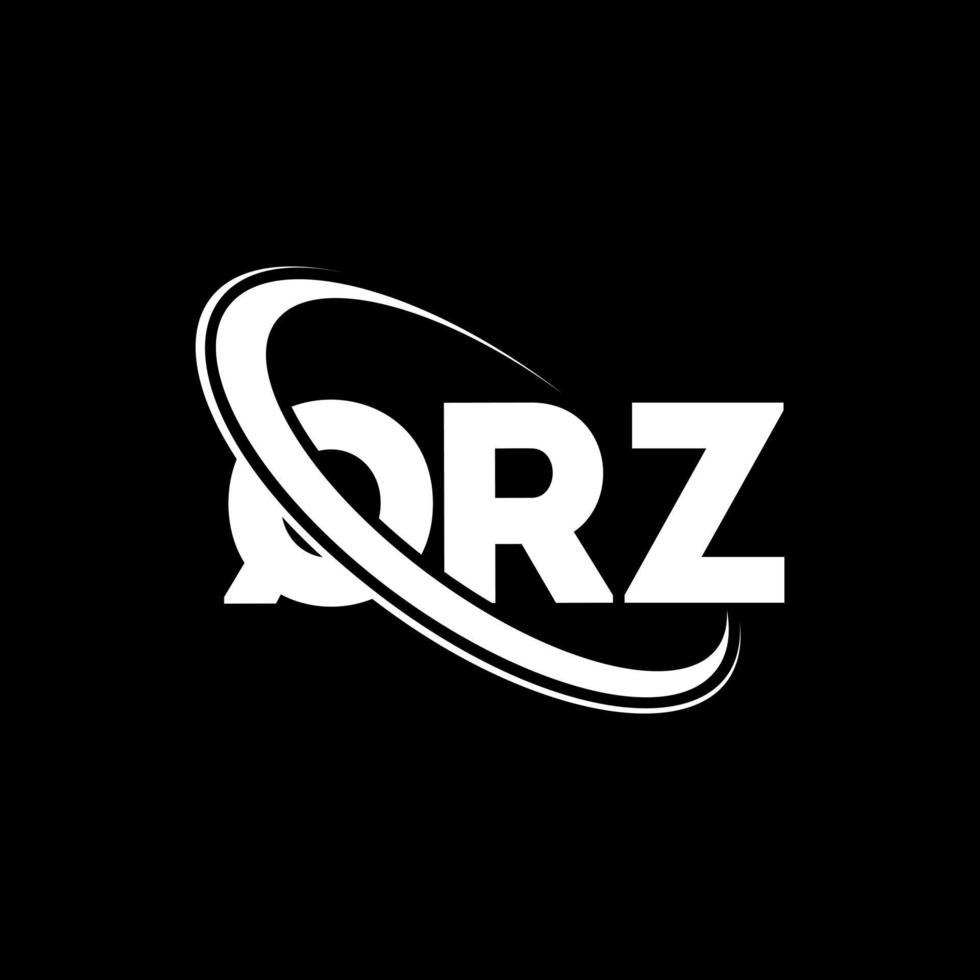 logo QR. lettera qrz. design del logo della lettera qrz. iniziali logo qrz collegate con cerchio e logo monogramma maiuscolo. tipografia qrz per il marchio tecnologico, aziendale e immobiliare. vettore