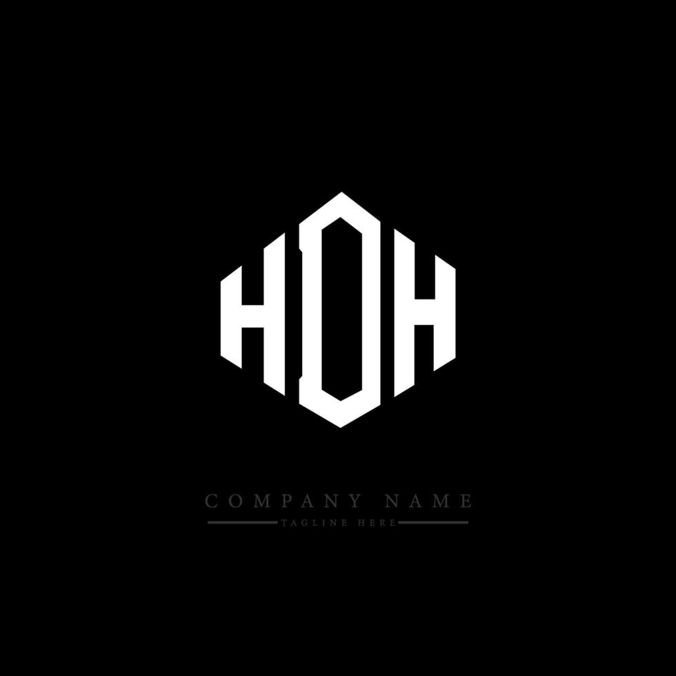 design del logo della lettera hdh con forma poligonale. design del logo a forma di poligono e cubo hdh. colori bianco e nero del modello di logo di vettore di esagono hdh. monogramma hdh, logo aziendale e immobiliare.